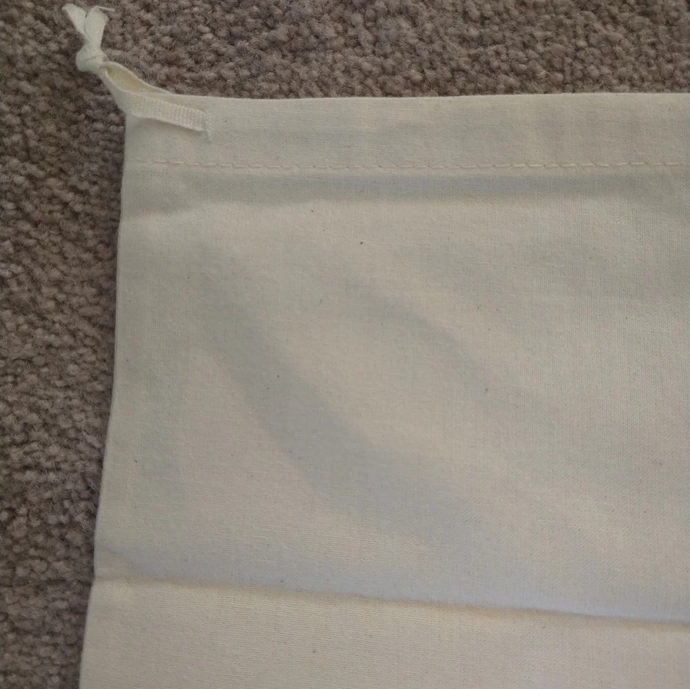 Eileen Fisher Organic Cotton Cream Dust Cinch‎ Sack Bag 11 1/2 x 13 1/2
